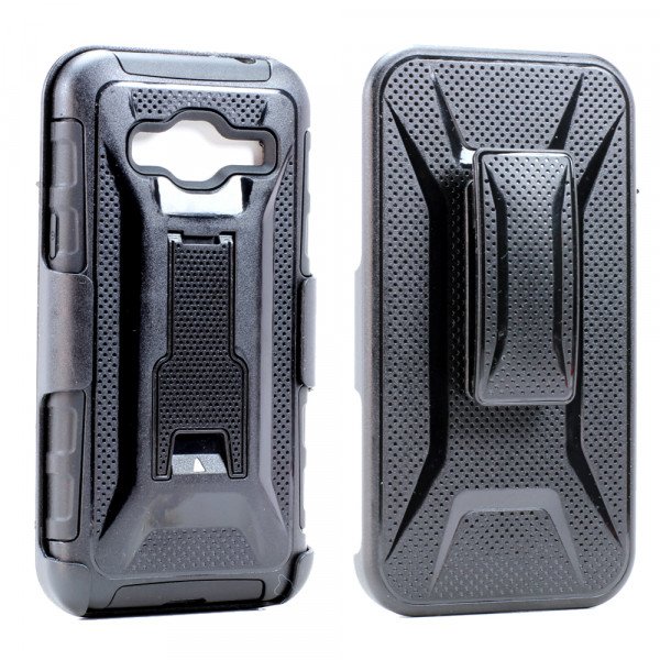 Wholesale Samsung Galaxy J3 Edge Holster Combo Belt Clip (Black)